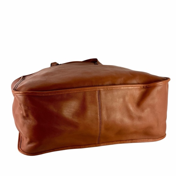 EL PORTAL Tote Bag in Brown Leather Tote Shopping Shoulder Bag Made in USA - Picture 5 of 12